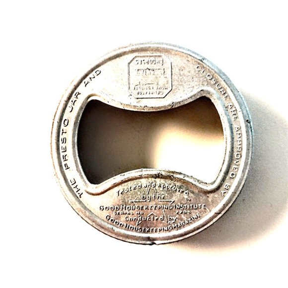 Vintage BALL "PERFECT MASON" Aqua Qt Jar, Presto Glass Lid, Alum. Butterfly Ring - Picture 9 of 11